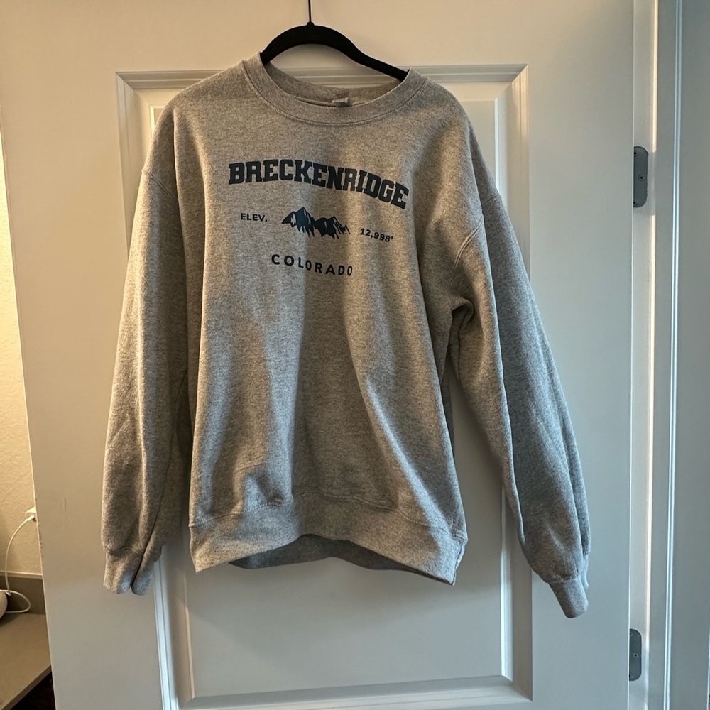 Gray Breckenridge Colorado Sweatshirt